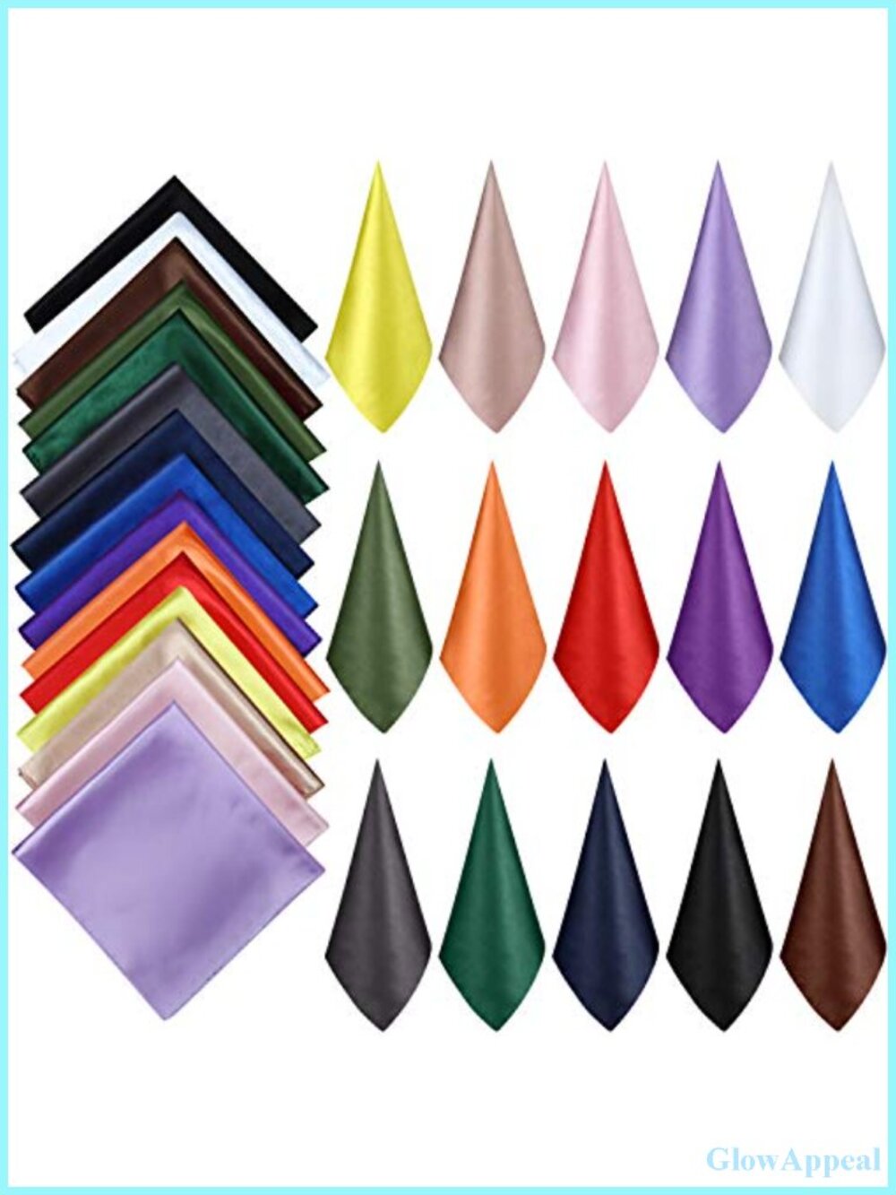 15 Pack Silk Satin Square Neckerchief Head Wrap Bandana Scarf for Women